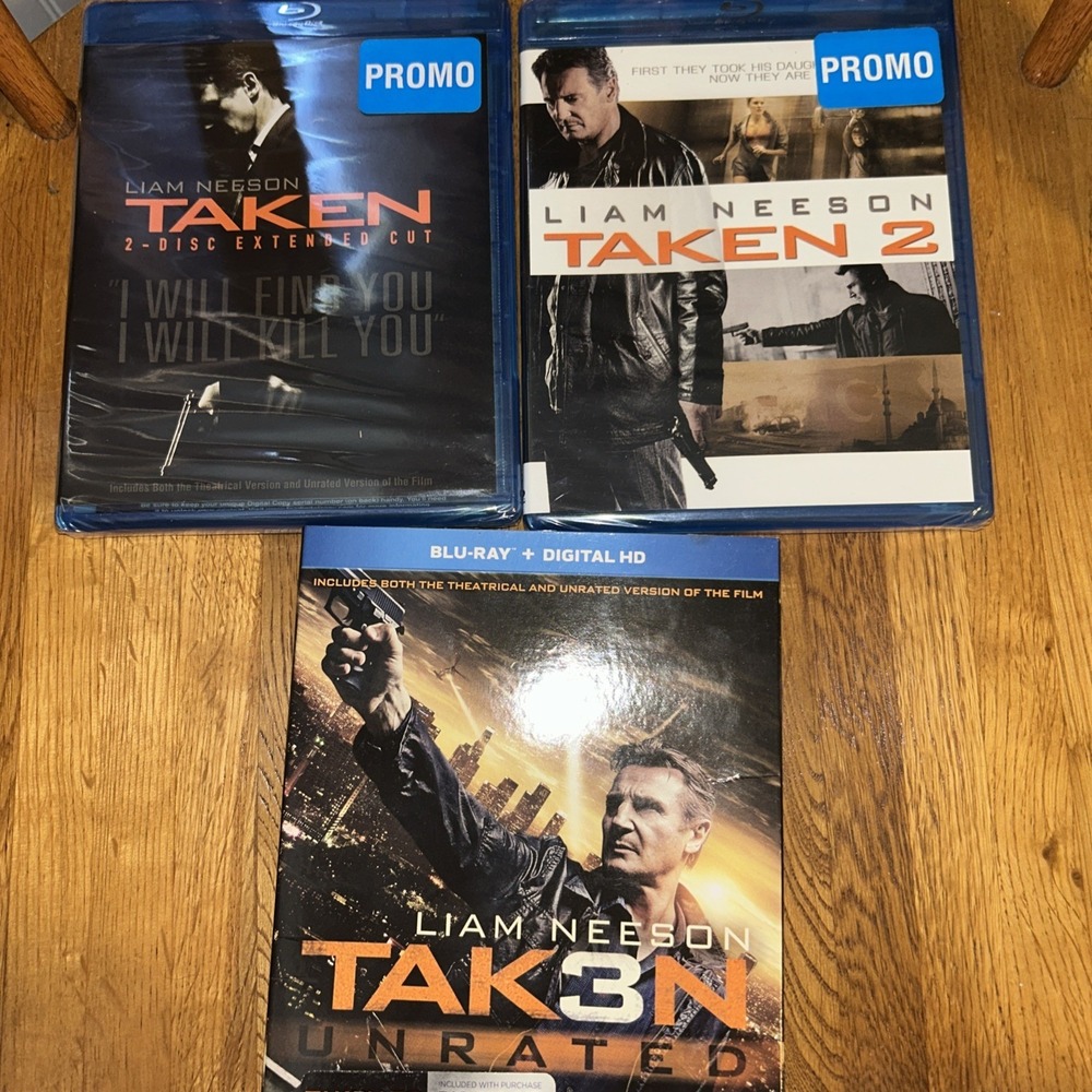 Taken Trilogy 1 2 3 Blu-Ray Movies Lot 1-3 Liam Neeson